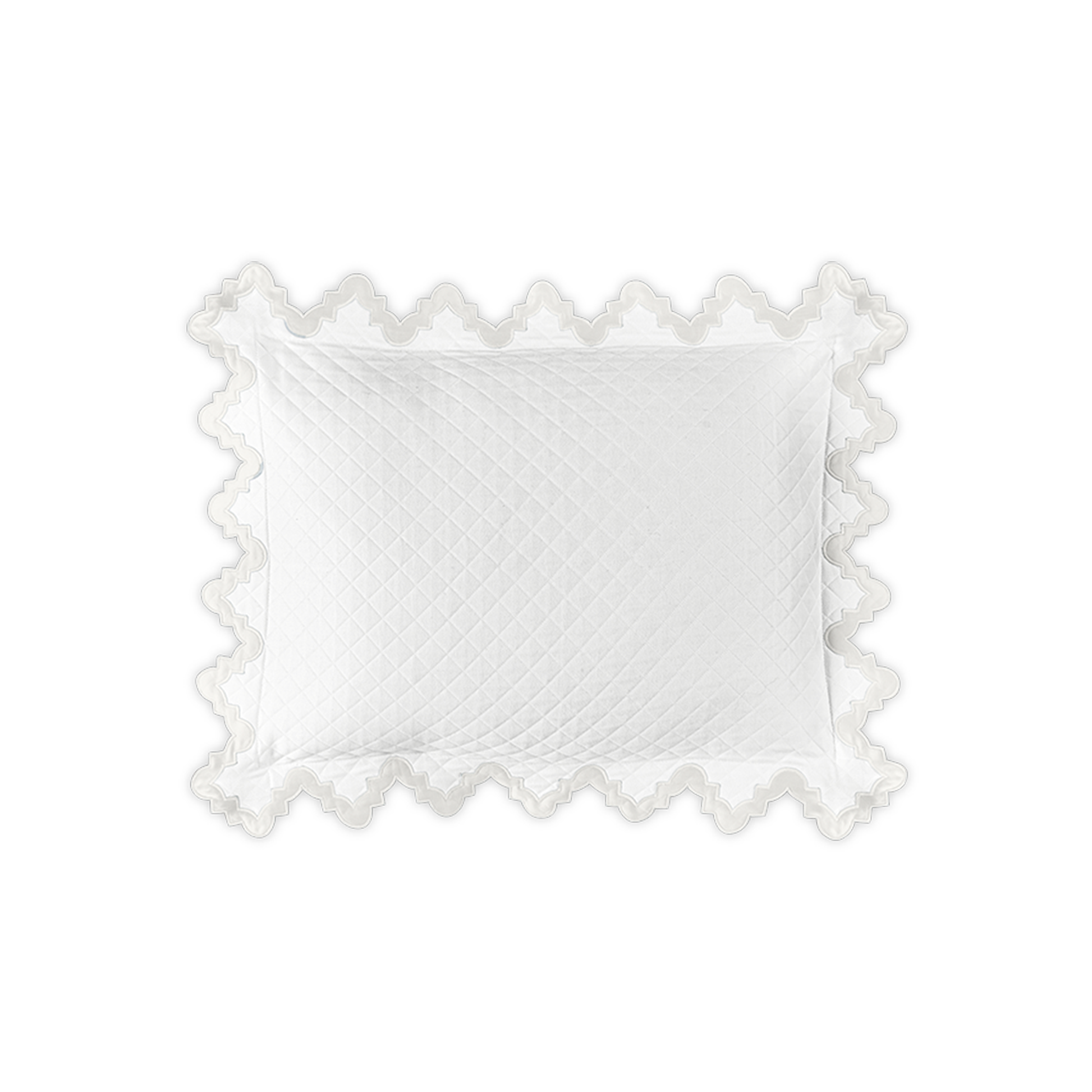 Boudoir Sham of Matouk Aziza Matelassé Bedding in Bone Color