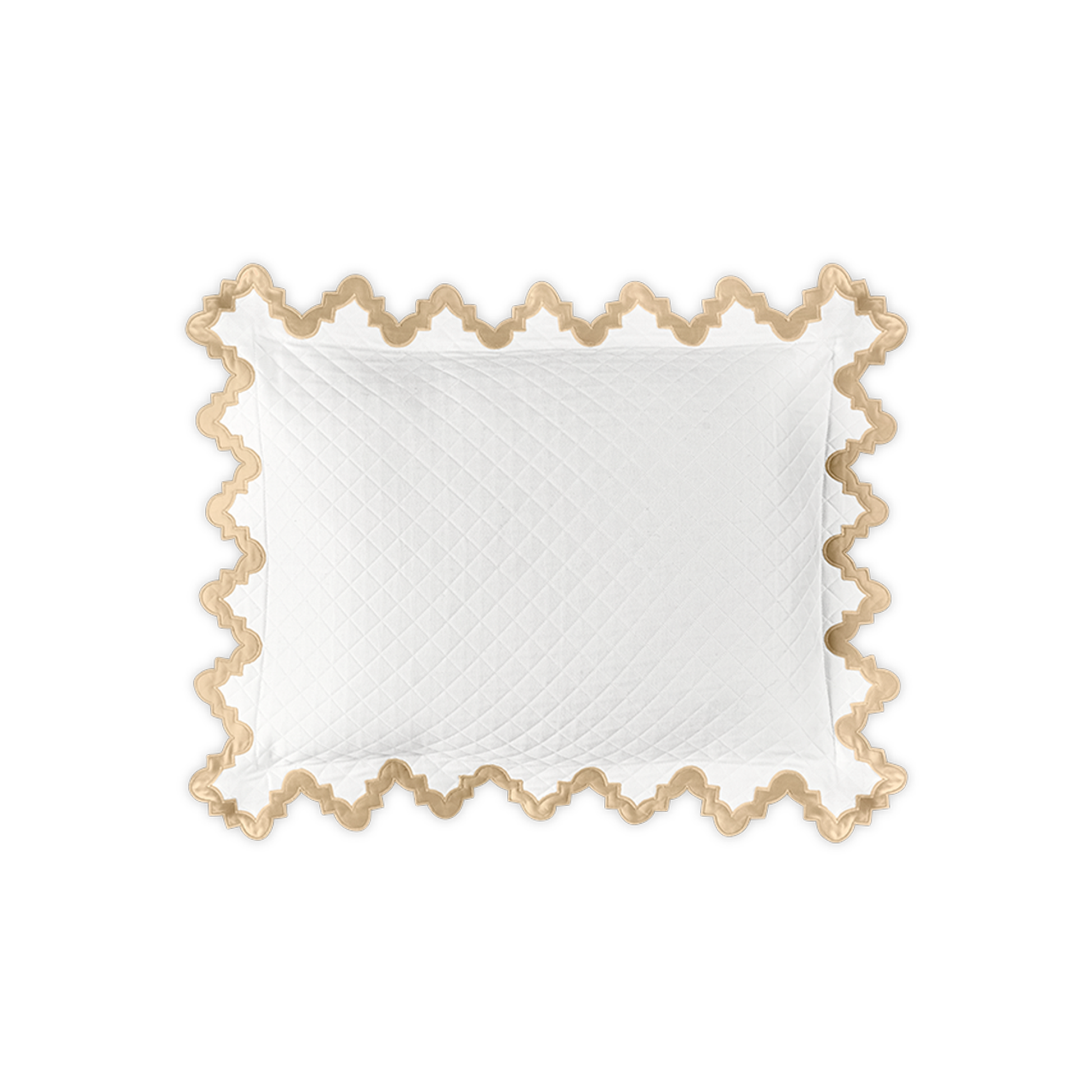 Boudoir Sham of Matouk Aziza Matelassé Bedding in Champagne Color