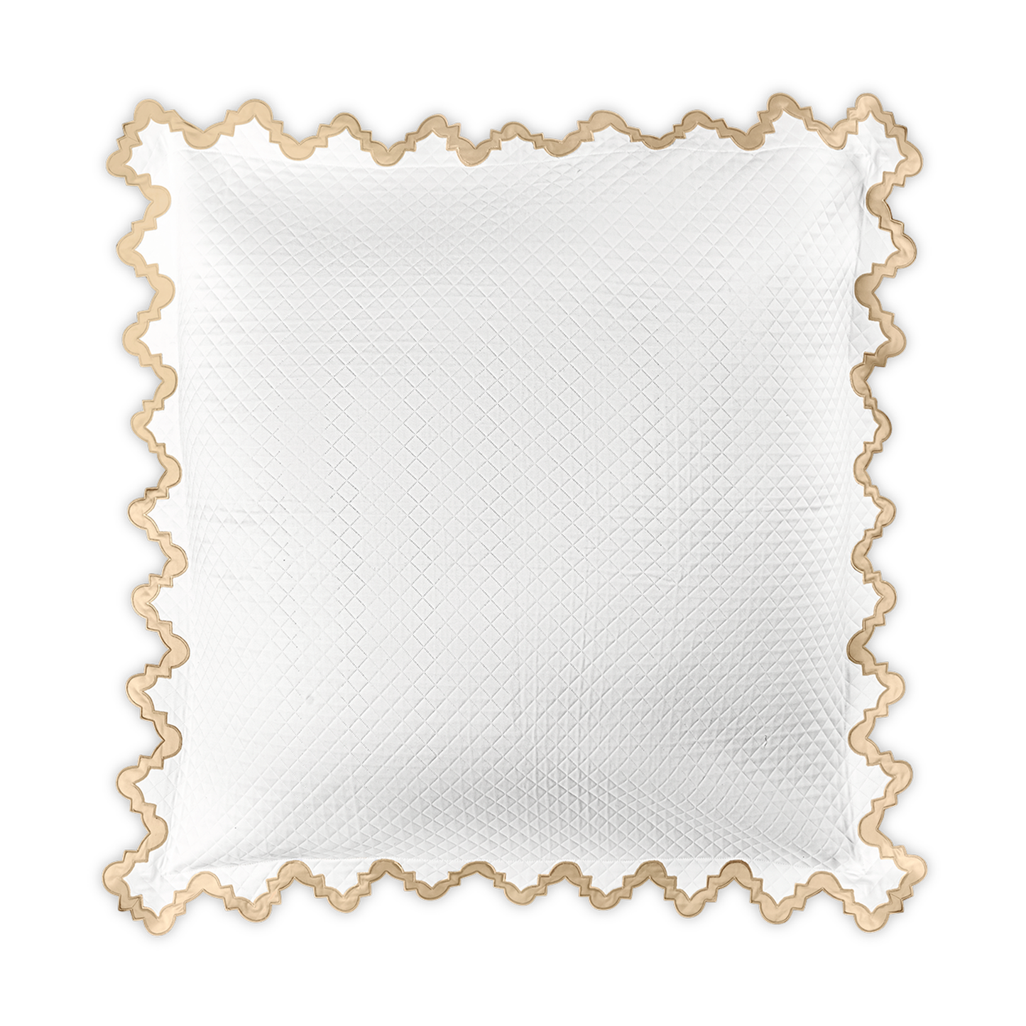 Euro Sham of Matouk Aziza Matelassé Bedding in Champagne Color