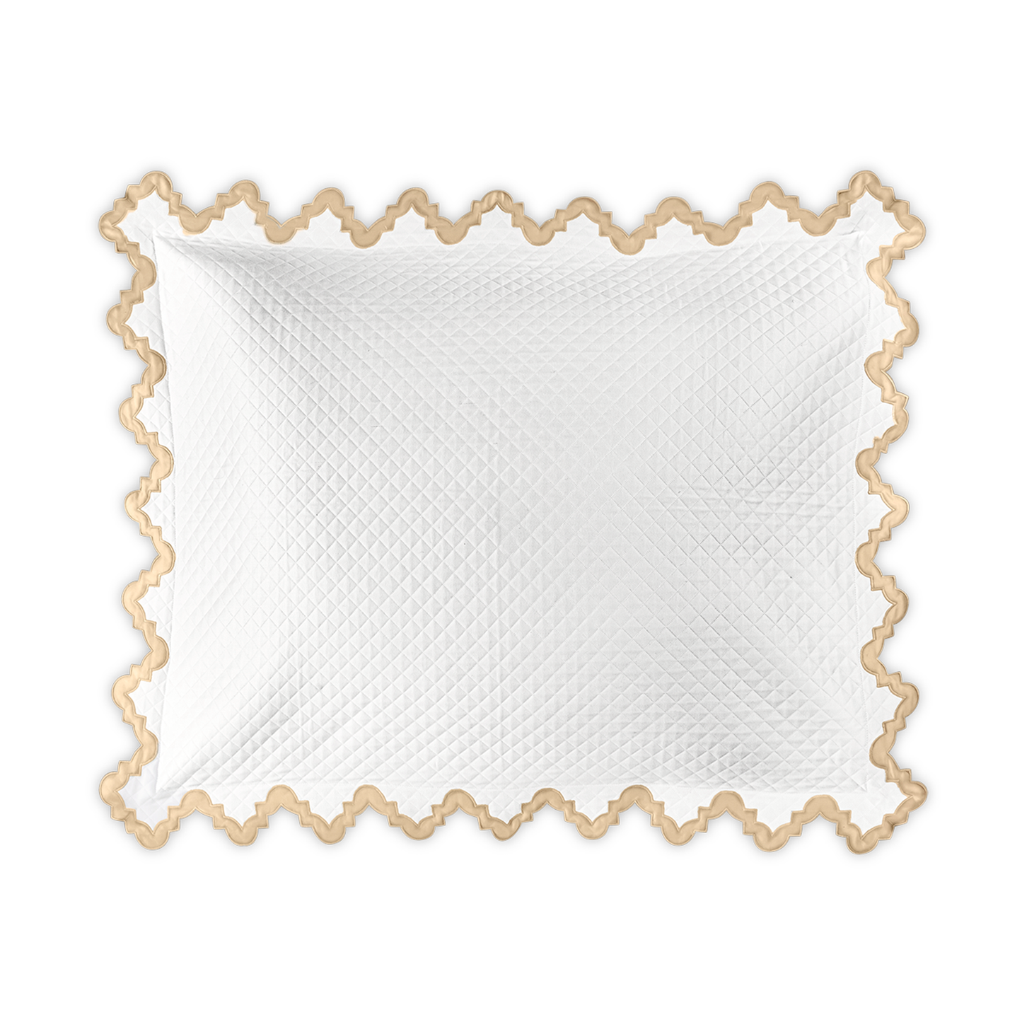 Standard Sham of Matouk Aziza Matelassé Bedding in Champagne Color