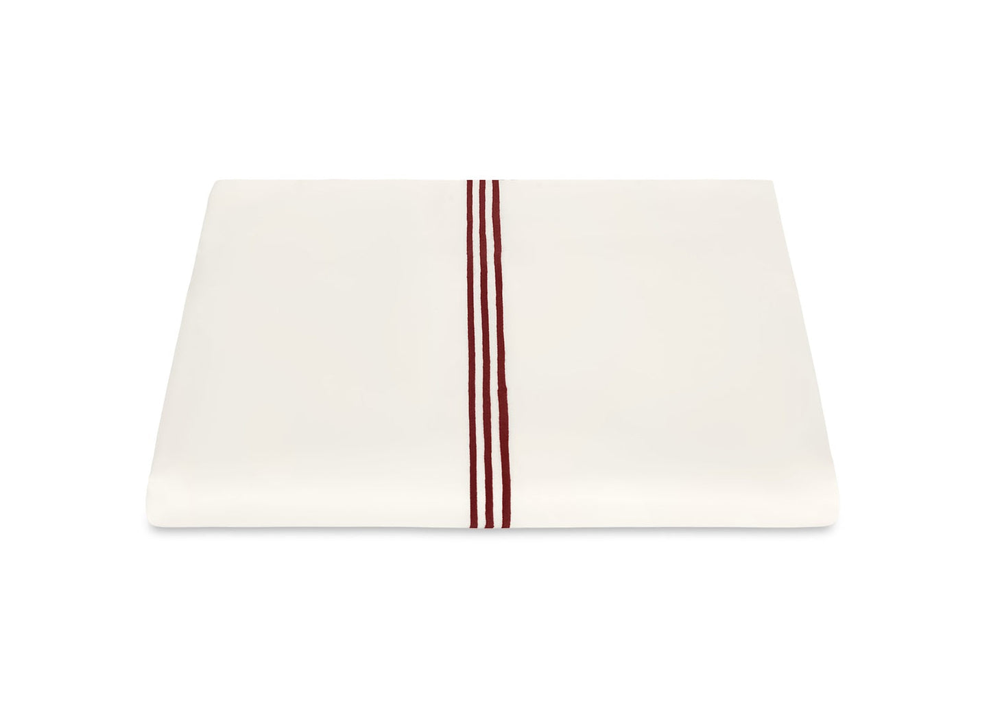 Matouk Bel Tempo Nocturne Bedding Duvet Cover Ivory Red Fine Linens