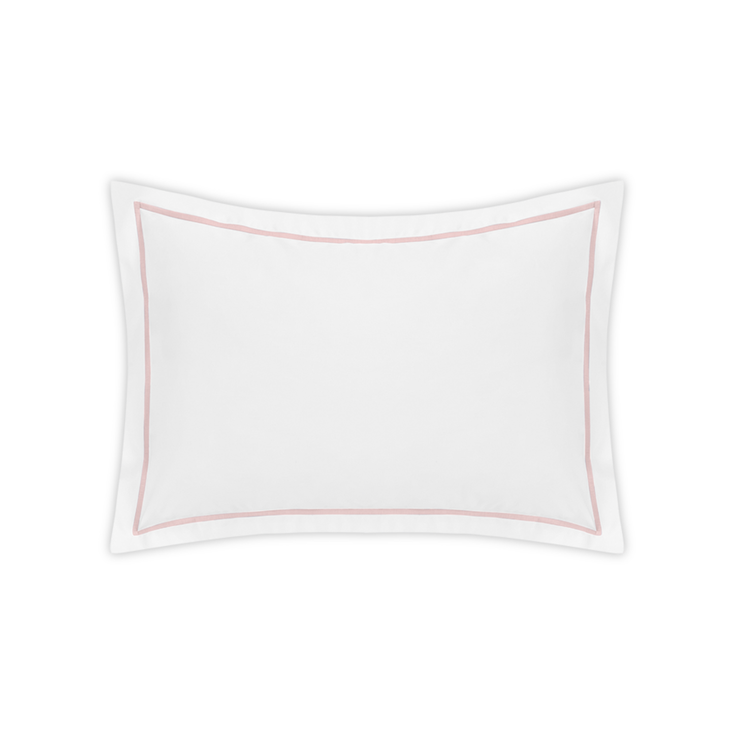 Matouk Bergamo Satin Stitch Bedding Boudoir Sham Blush