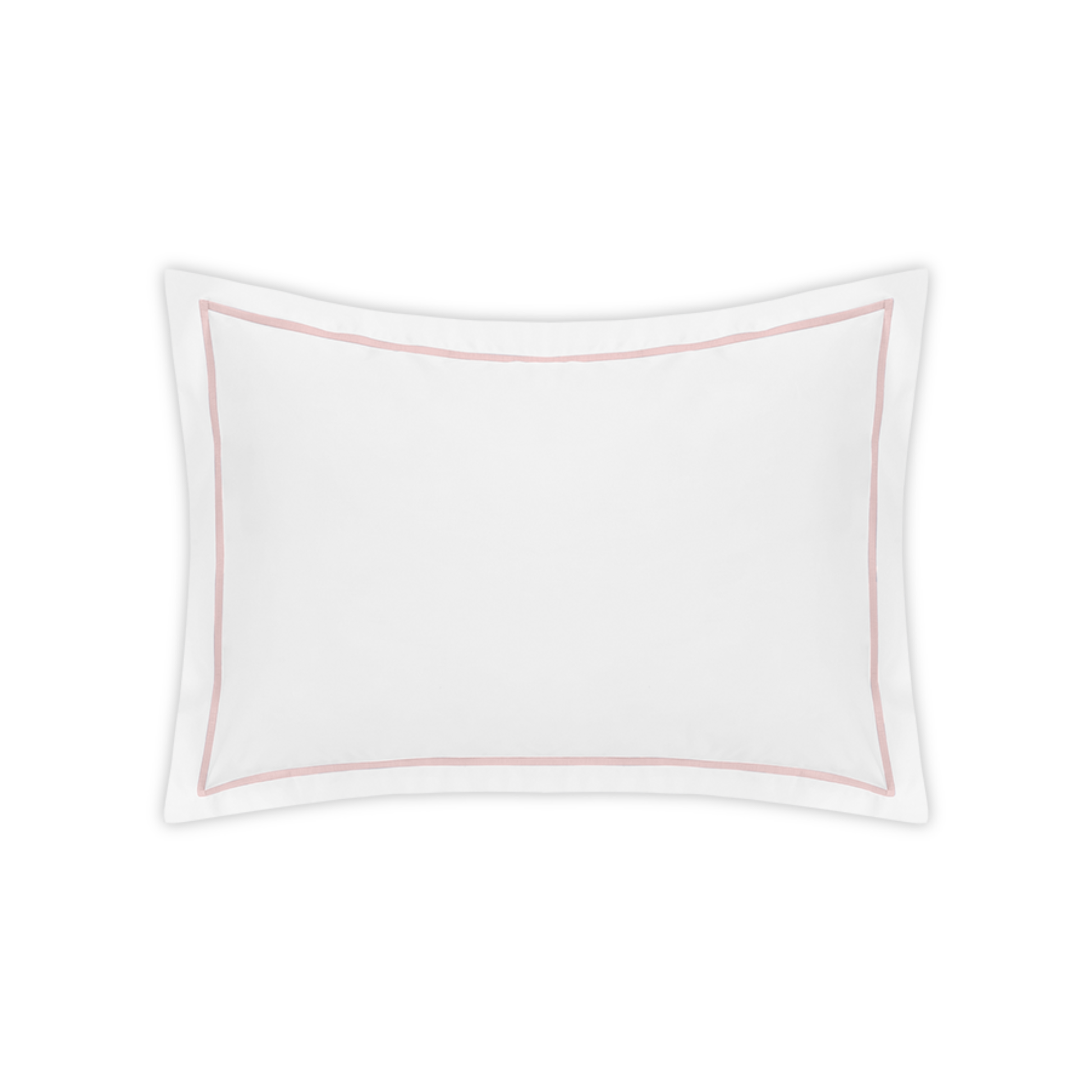 Matouk Bergamo Satin Stitch Bedding Boudoir Sham Blush