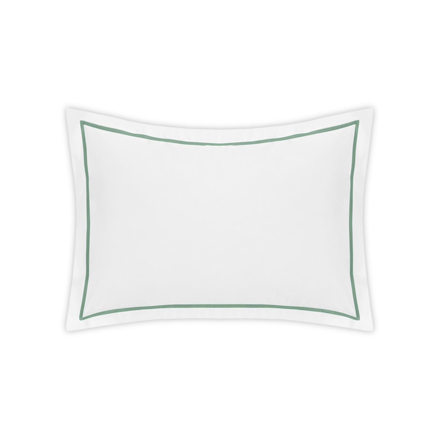 Matouk Bergamo Satin Stitch Bedding Boudoir Sham Celadon