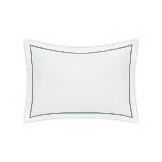 Matouk Bergamo Satin Stitch Bedding Boudoir Sham Celadon