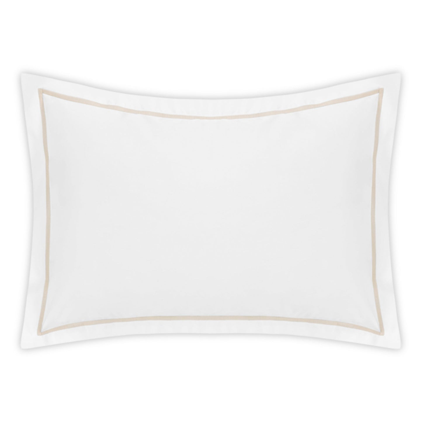 Matouk Bergamo Satin Stitch Bedding Boudoir Sham Truffle Fine Linens