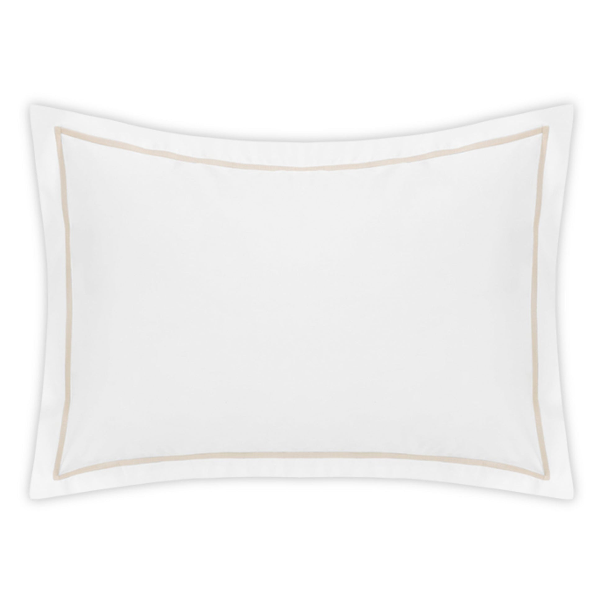 Matouk Bergamo Satin Stitch Bedding Boudoir Sham Truffle Fine Linens