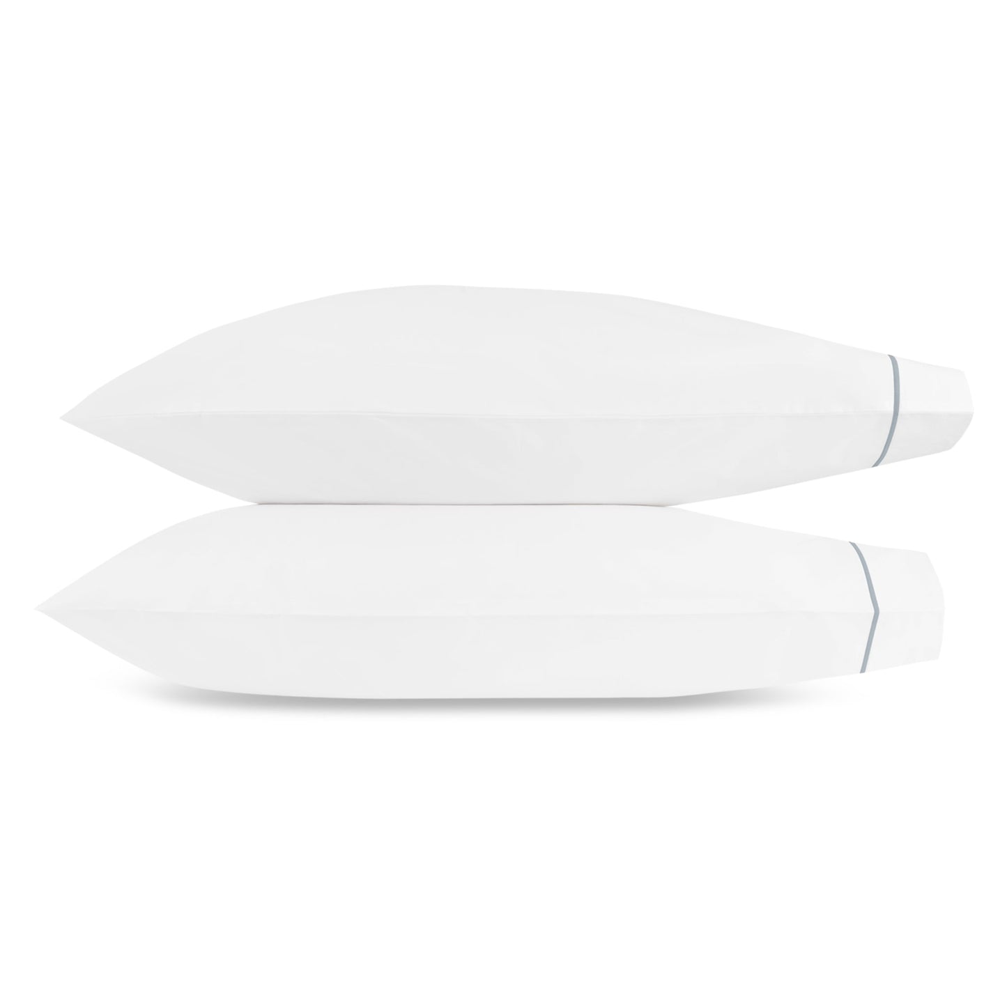 Matouk Bergamo Satin Stitch Bedding Pillowcases Pool Fine Linens