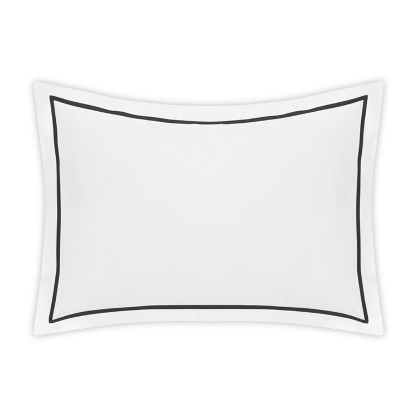 Matouk Bergamo Satin Stitch Bedding Sham Black