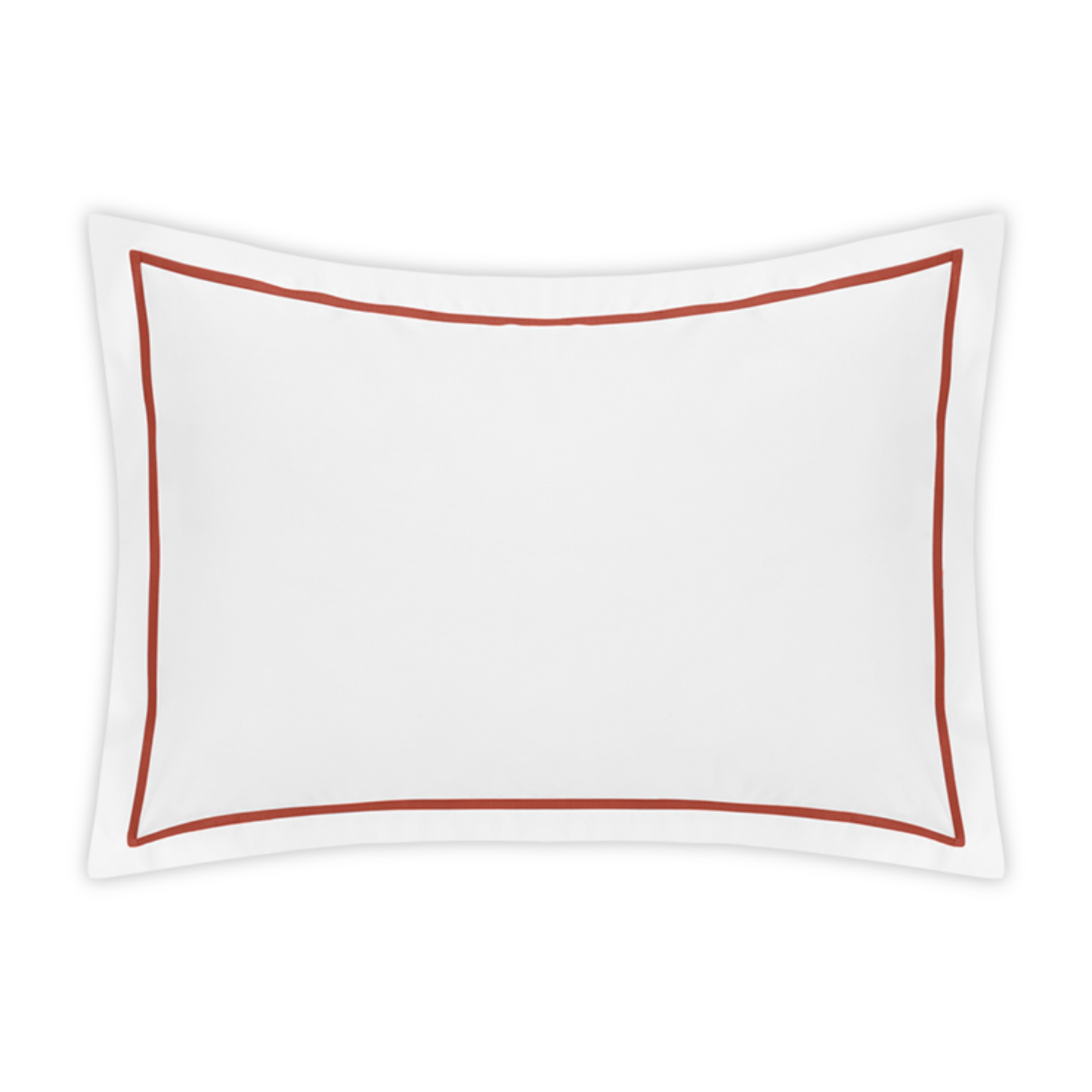 Matouk Bergamo Satin Stitch Bedding Sham Deep Coral