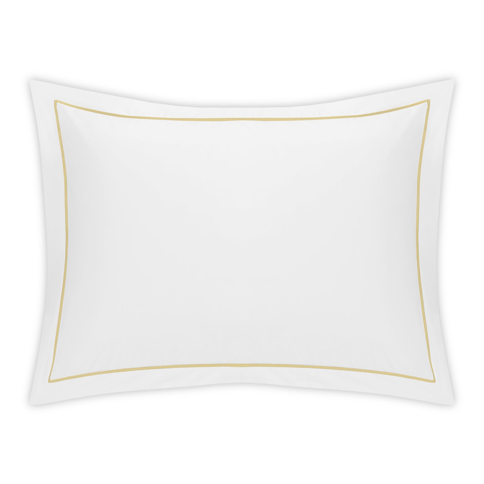 Matouk Bergamo Satin Stitch Bedding Sham Honey Fine Linens