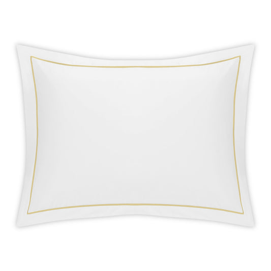 Matouk Bergamo Satin Stitch Bedding Sham Honey Fine Linens