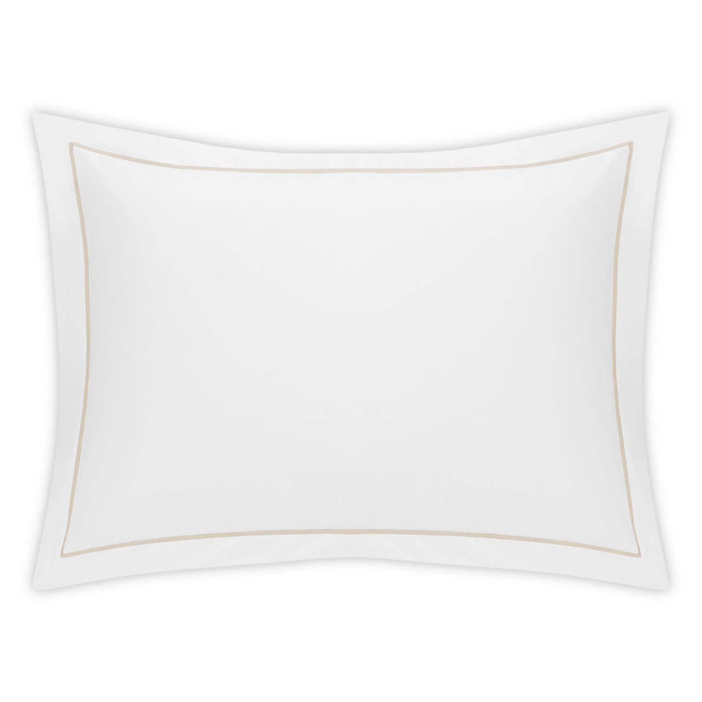 Matouk Bergamo Satin Stitch Bedding Sham Truffle Fine Linens