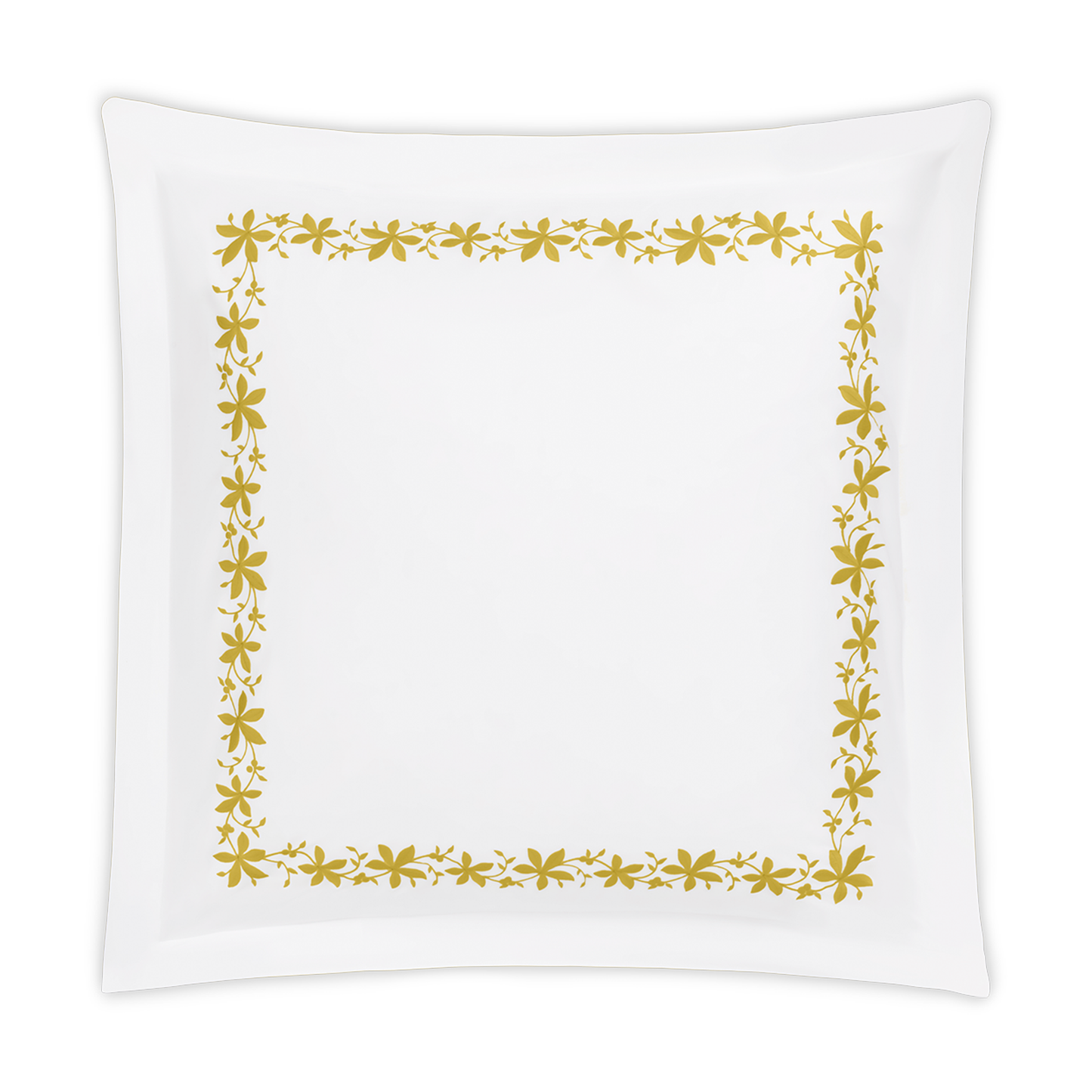Euro Sham of Matouk Callista Bedding in Lemon Color