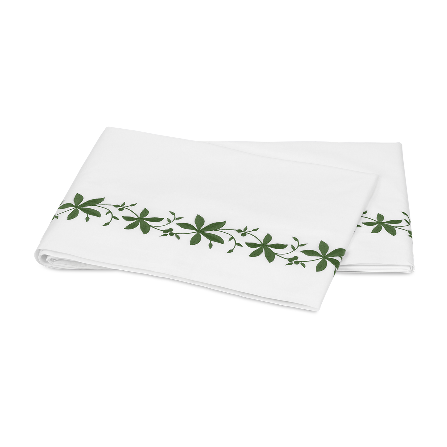 Flat Sheet of Matouk Callista Bedding in Clover Color