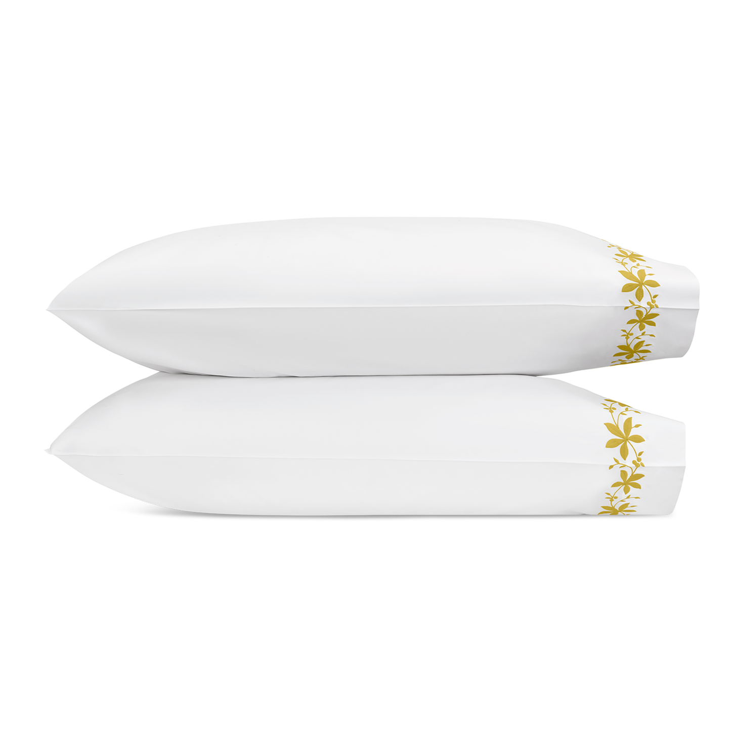 Pair of Pillowcase of Matouk Callista Bedding in Lemon Color