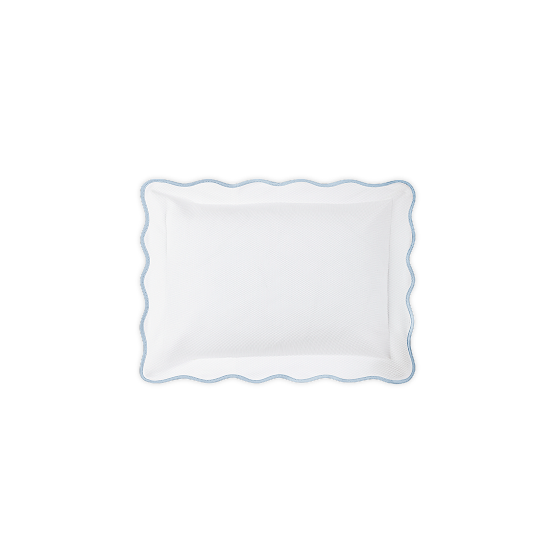 Boudoir Sham of Matouk Camilla Pique Bedding in Color Light Blue
