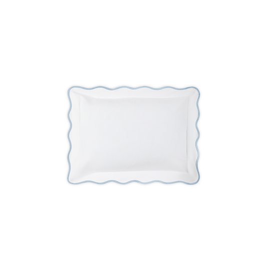 Boudoir Sham of Matouk Camilla Pique Bedding in Color Light Blue