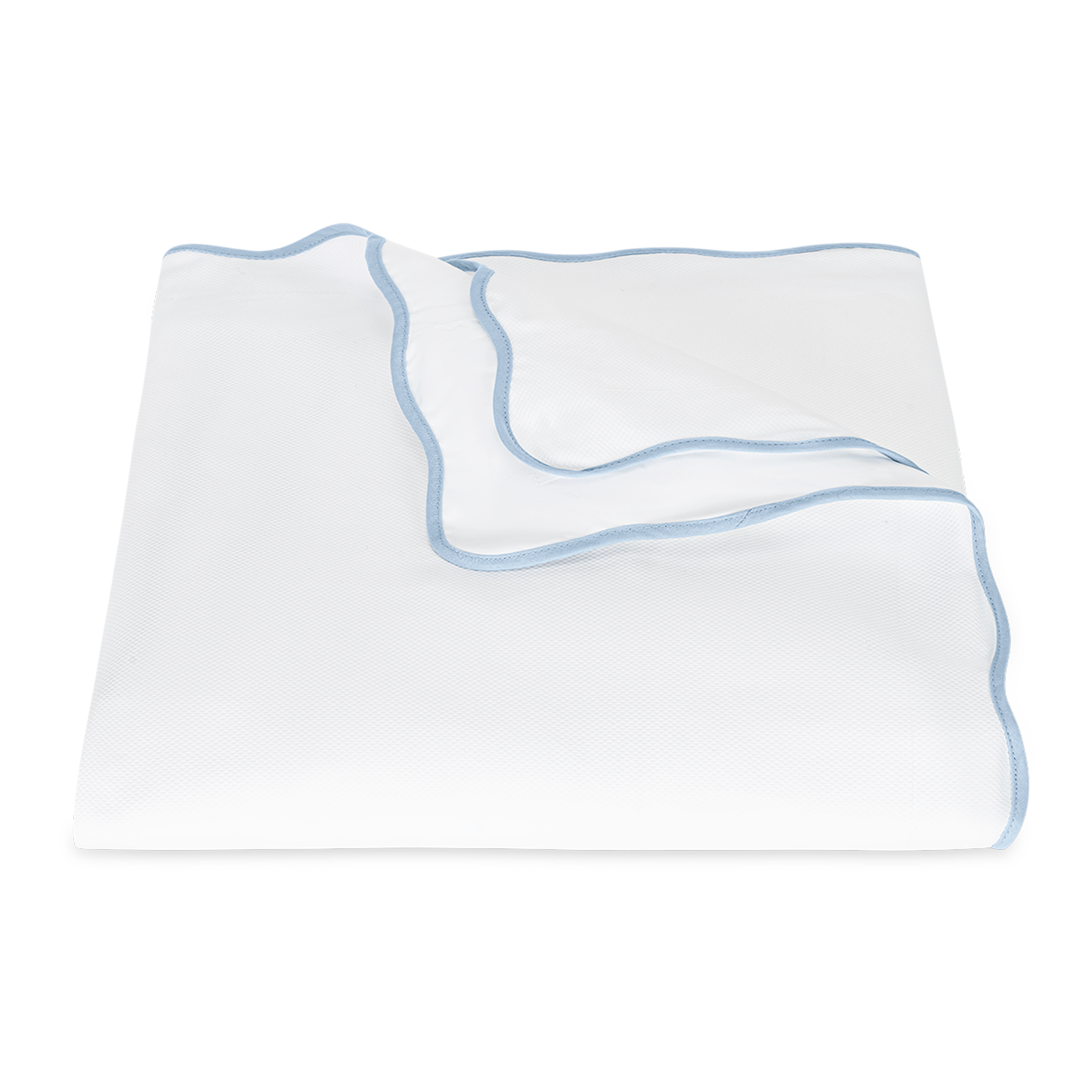 Duvet Cover of Matouk Camilla Pique Bedding in Color Light Blue