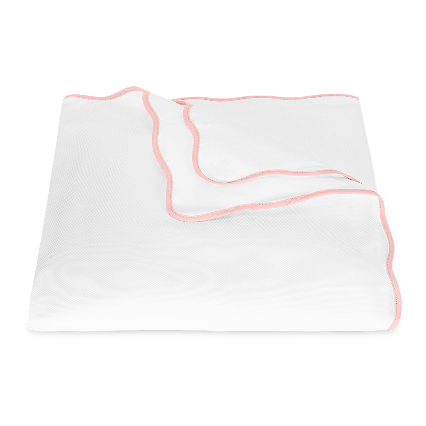 Duvet Cover of Matouk Camilla Pique Bedding in Color Pink