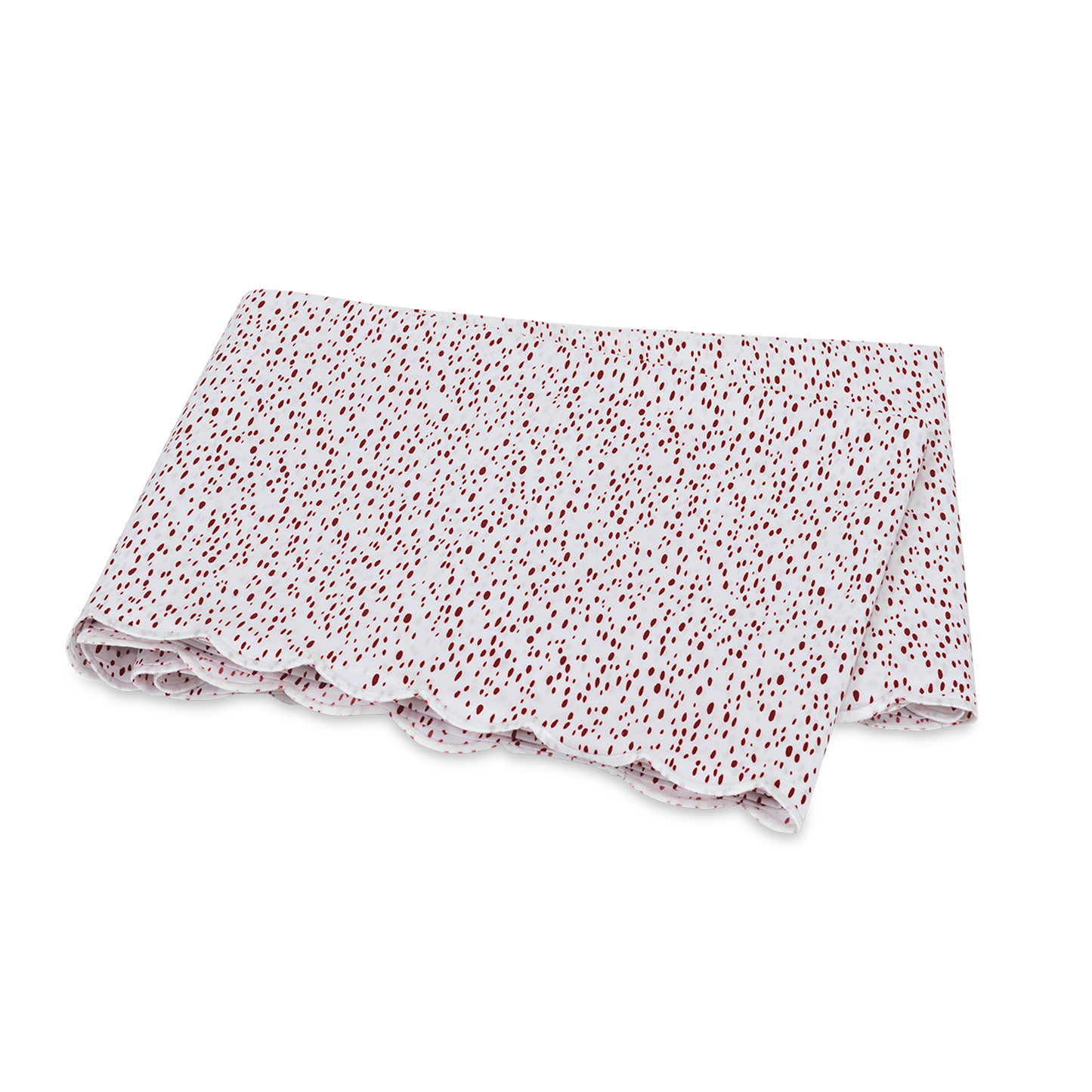 Flat Sheet of Matouk Celine Bedding in Redberry Color