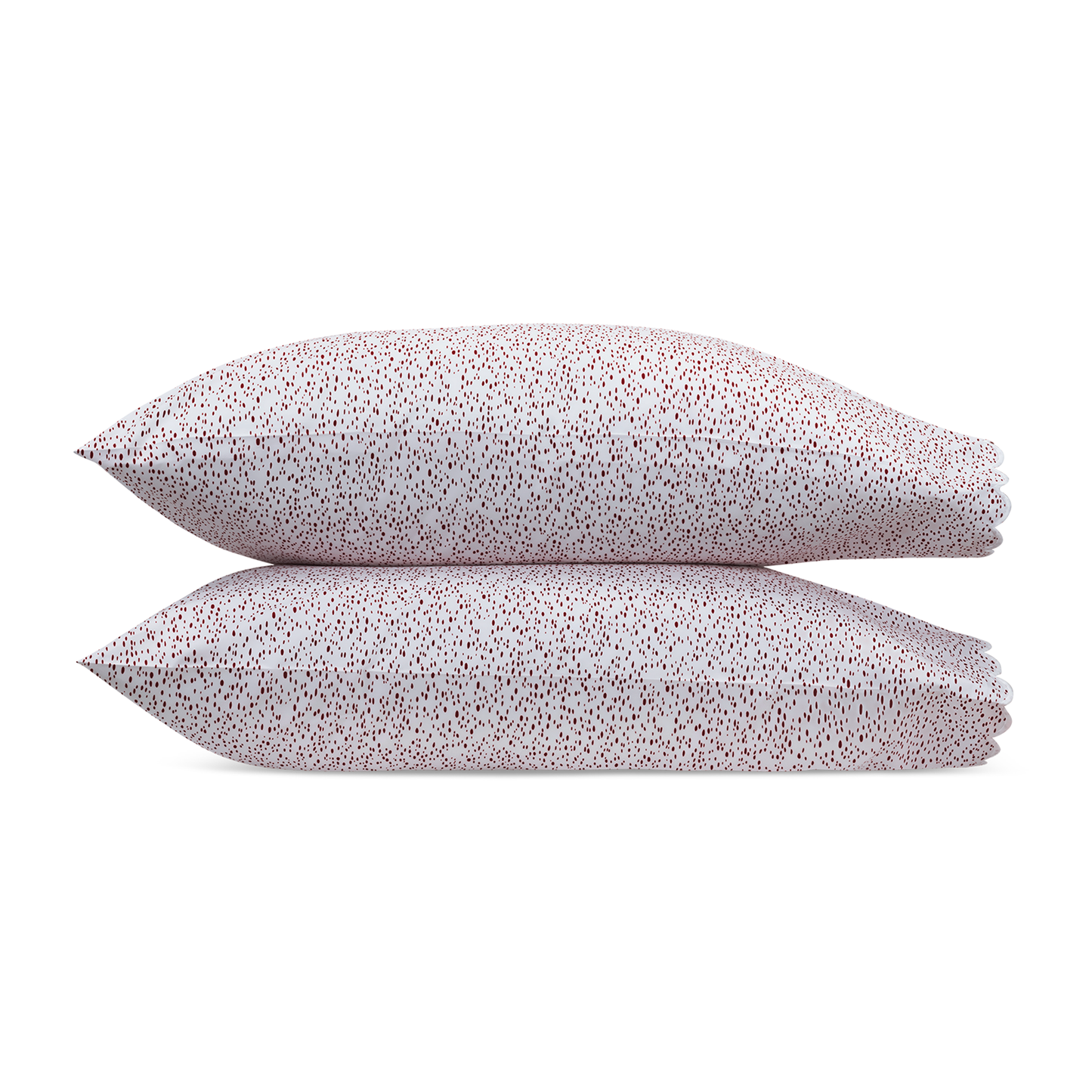 Pair Pillowcase of Matouk Celine Bedding in Redberry Color