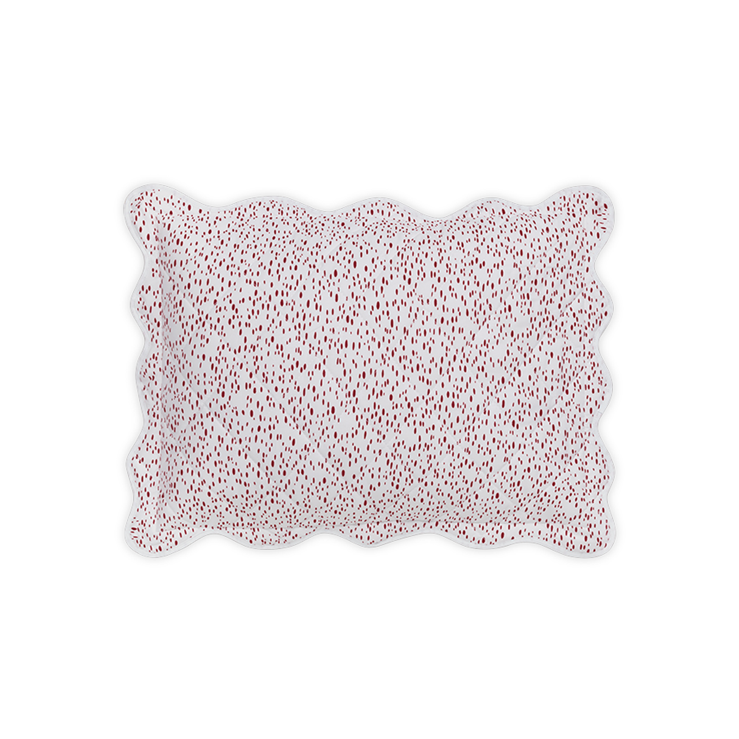 Quilted Boudoir Sham of Matouk Celine Bedding in Redberry Color