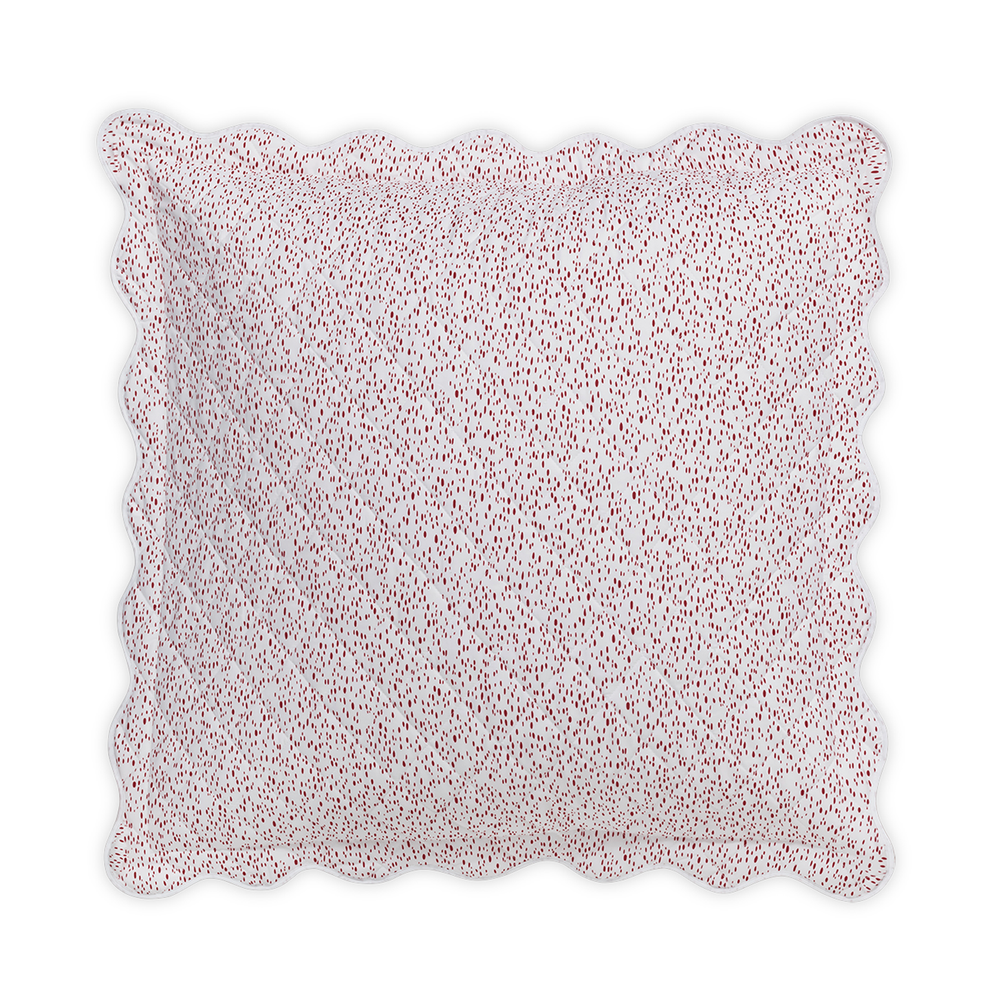 Quilted Euro Sham of Matouk Celine Bedding in Redberry Color