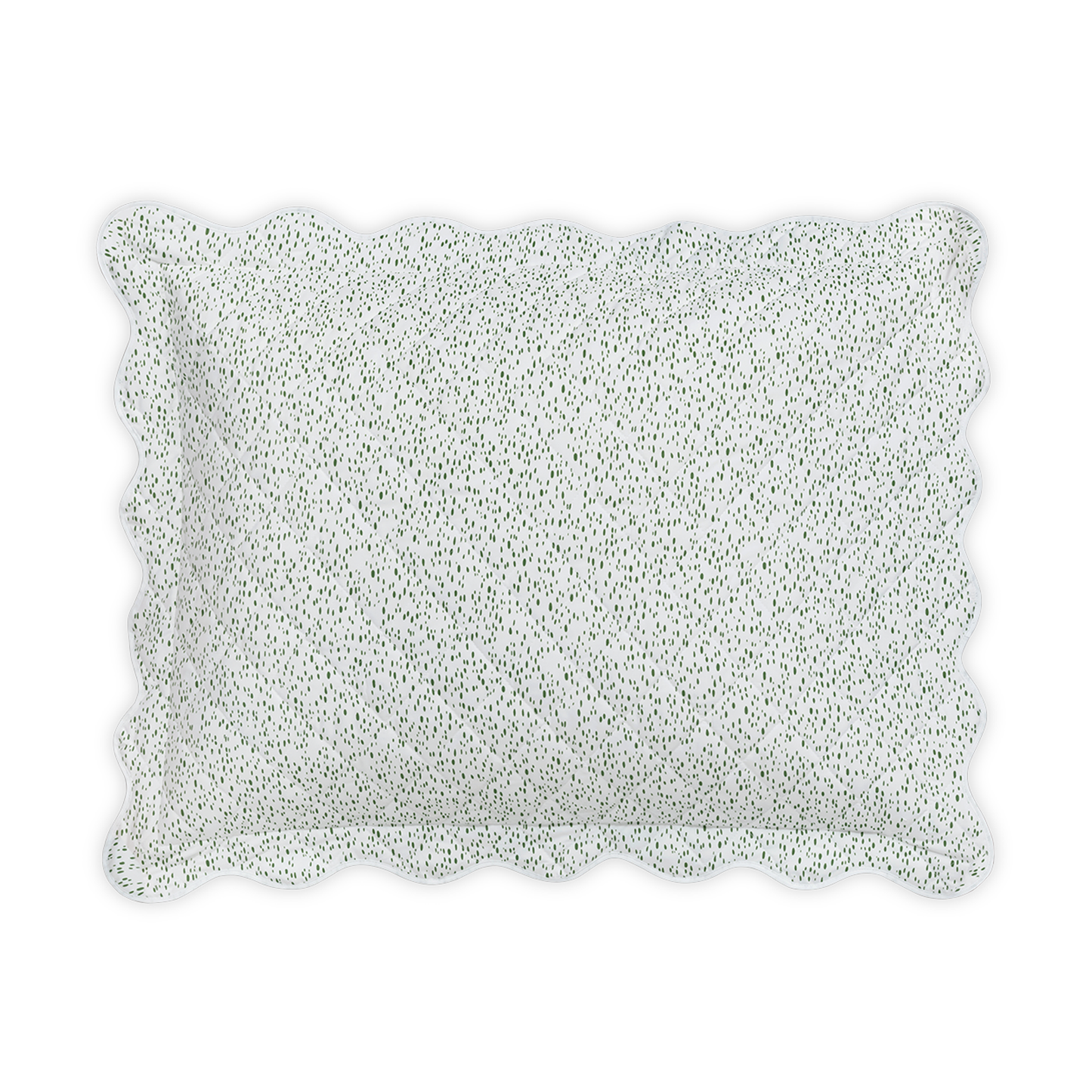 Quilted Standard Sham of Matouk Celine Bedding in Grass Color