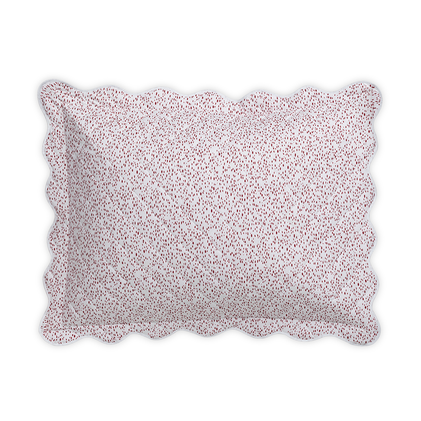 Quilted Standard Sham of Matouk Celine Bedding in Redberry Color