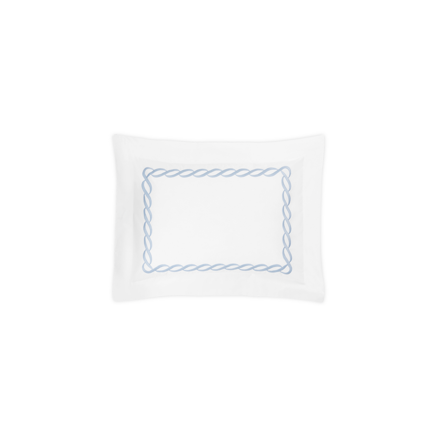 Silo of a Boudoir Sham Matouk Classic Chain Bedding Light Blue Color