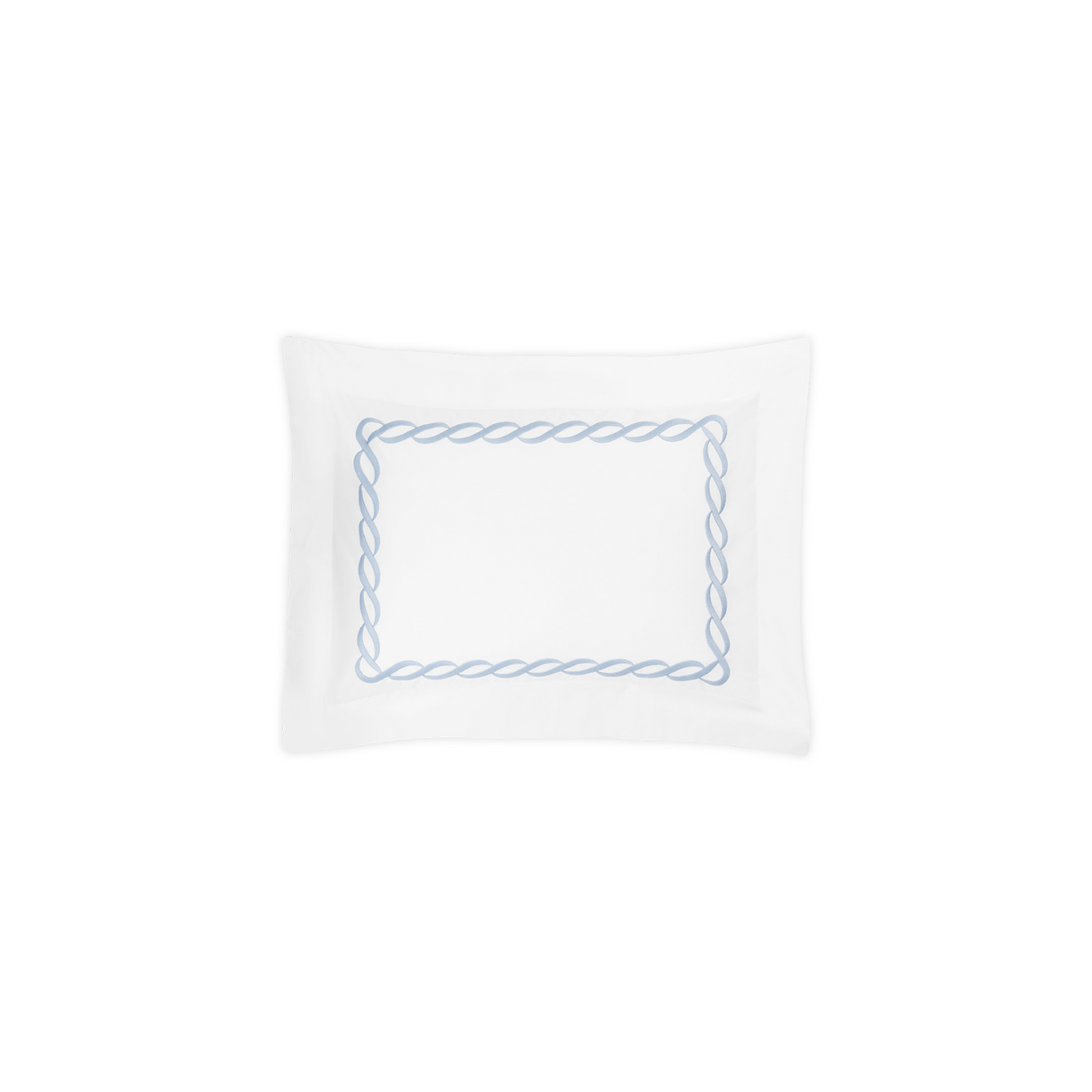 Silo of a Boudoir Sham Matouk Classic Chain Bedding Light Blue Color