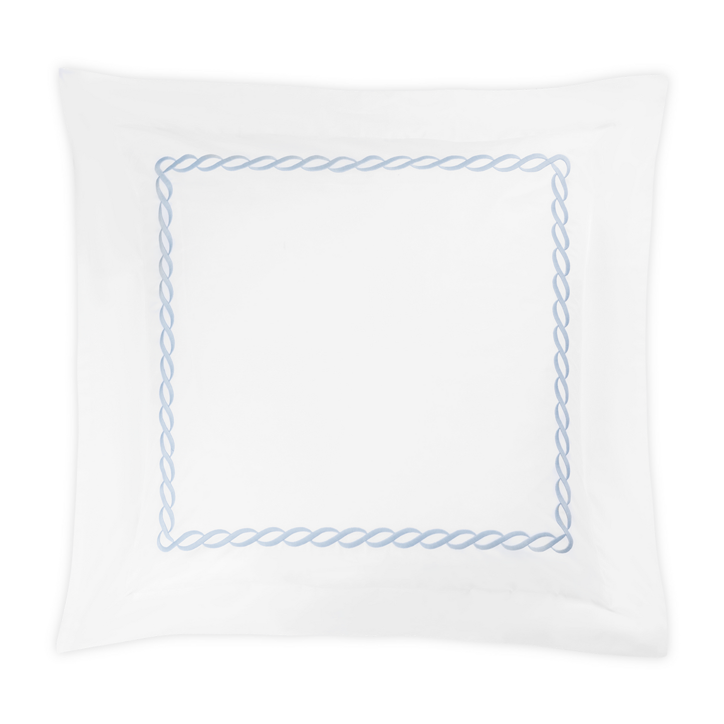 Silo of a Euro Sham Matouk Classic Chain Bedding Light Blue Color