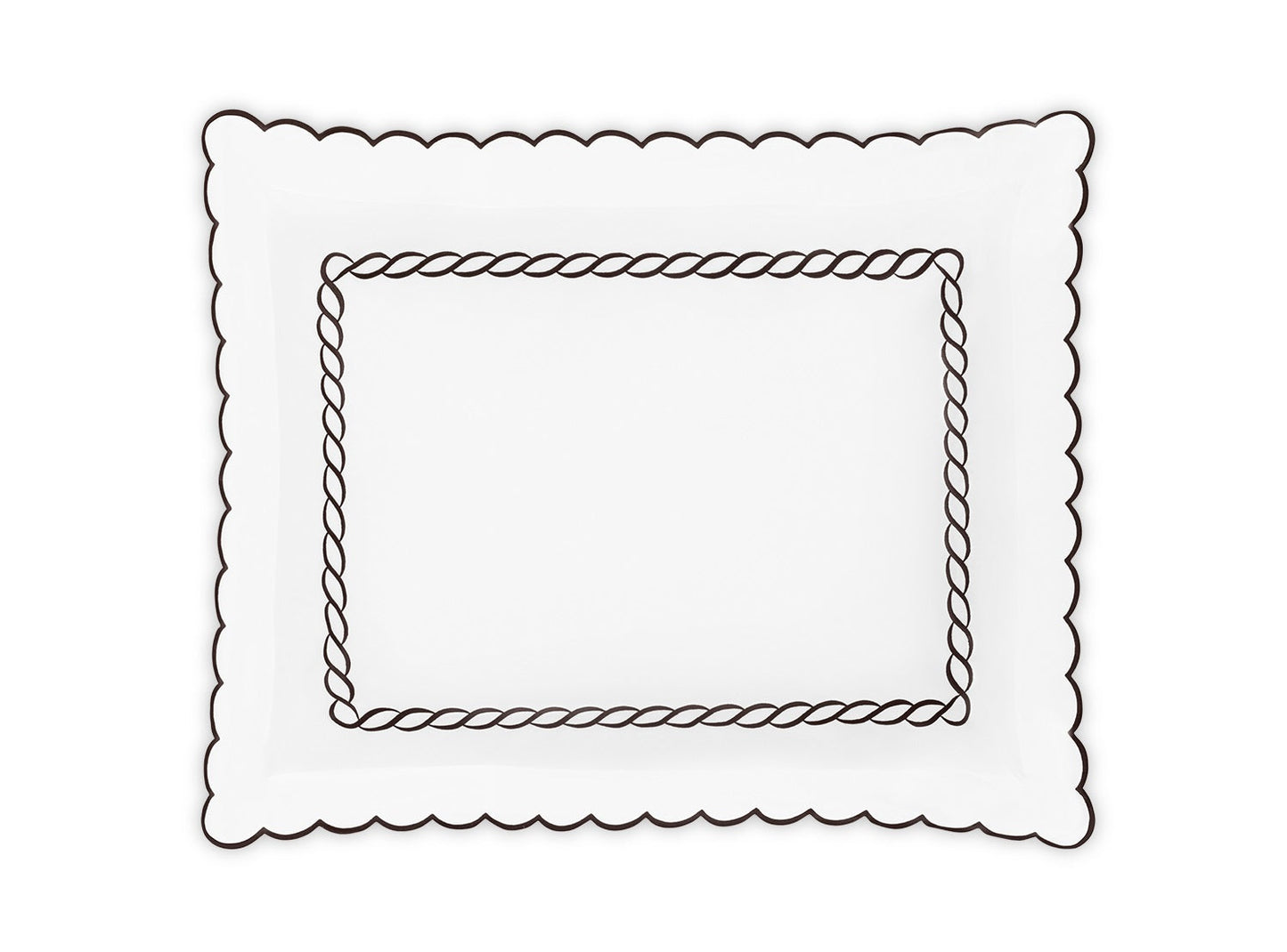 Matouk Classic Chain Scallop Sham Mocha Fine Linens