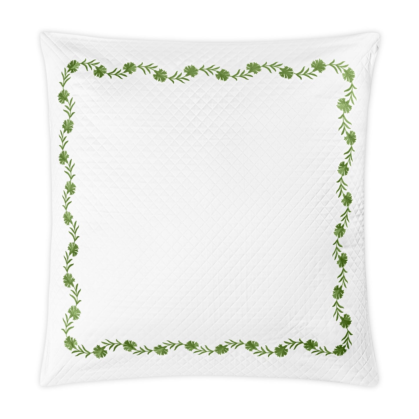 Matouk Daphne Matelasse Bedding Euro Sham Grass Silo