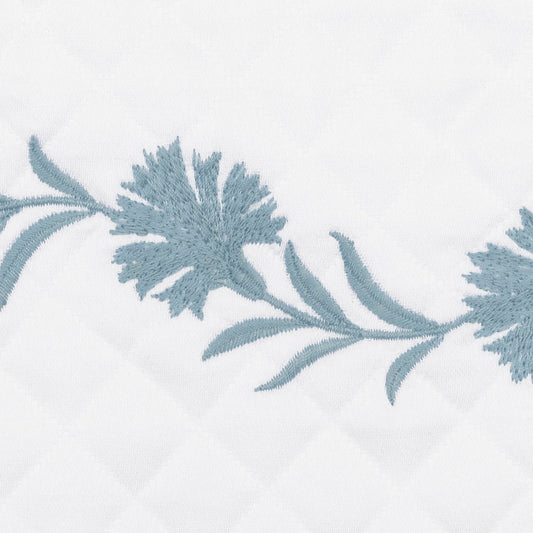 Matouk Daphne Matelasse Bedding Swatch Hazy Blue Fine Linens