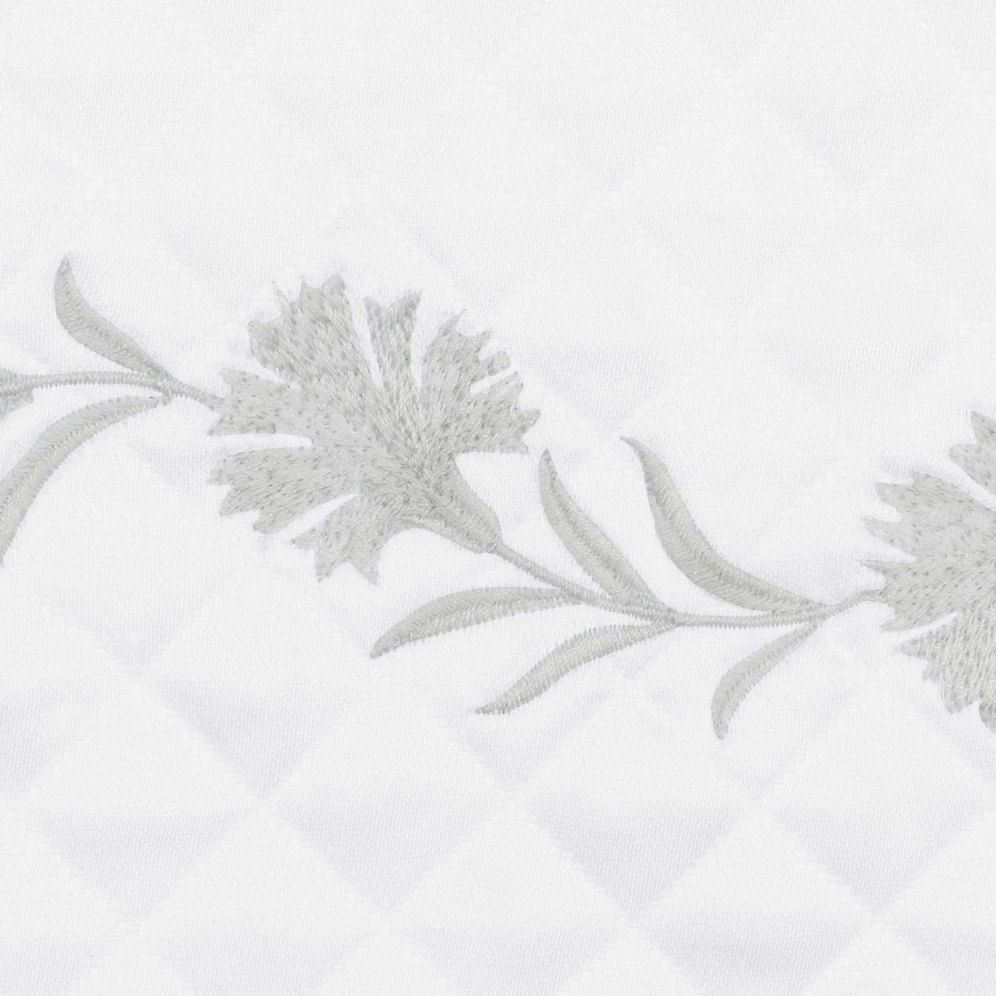 Matouk Daphne Matelasse Bedding Swatch Silver Fine Linens