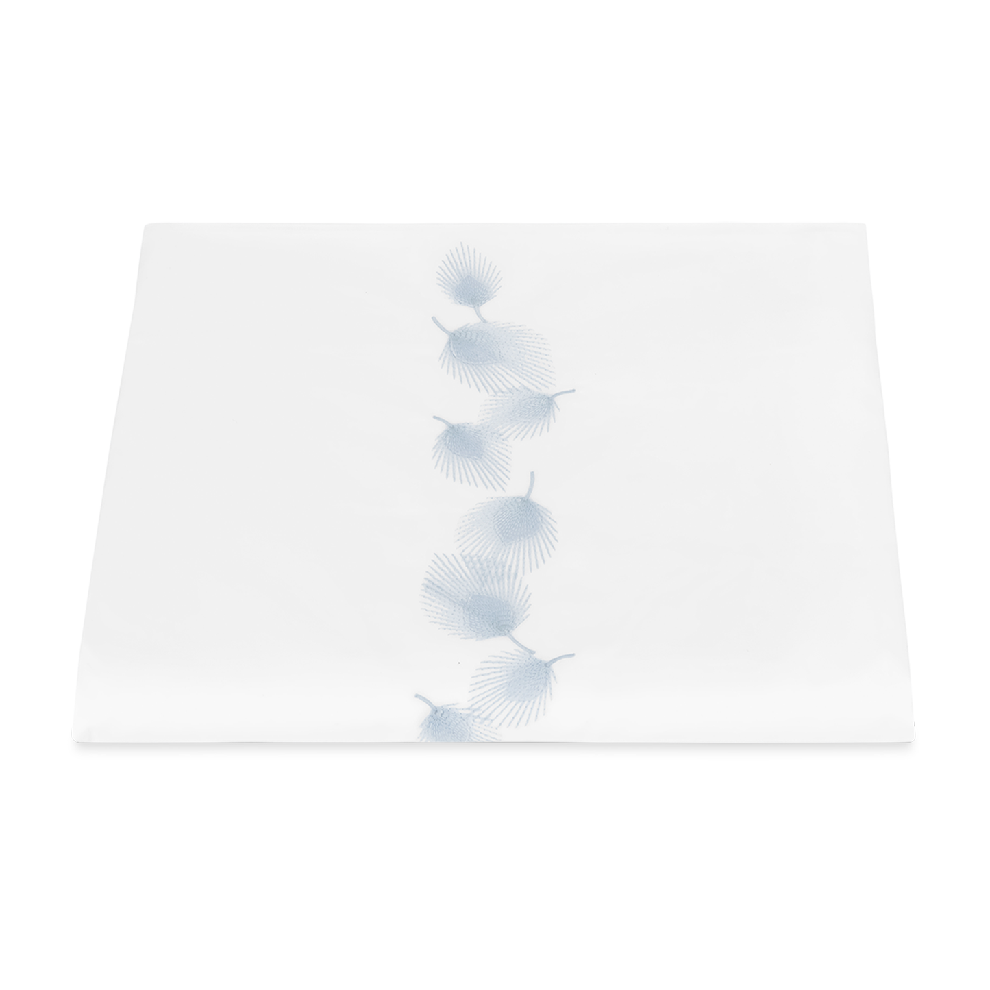 Duvet Cover of Matouk Feather Bedding in Blue Color