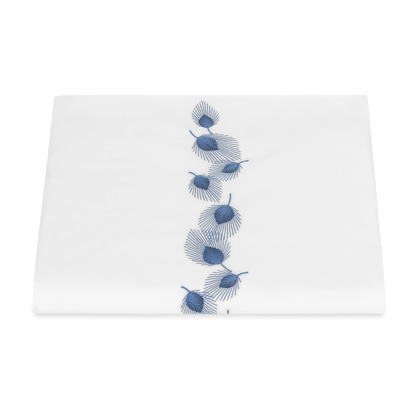 Duvet Cover of Matouk Feather Bedding in Navy Color