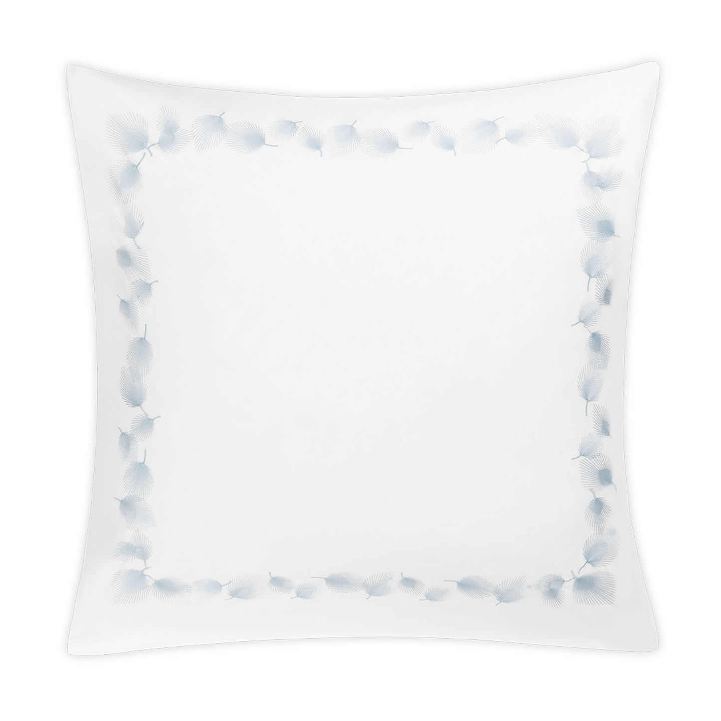 Euro Sham of Matouk Feather Bedding in Blue Color