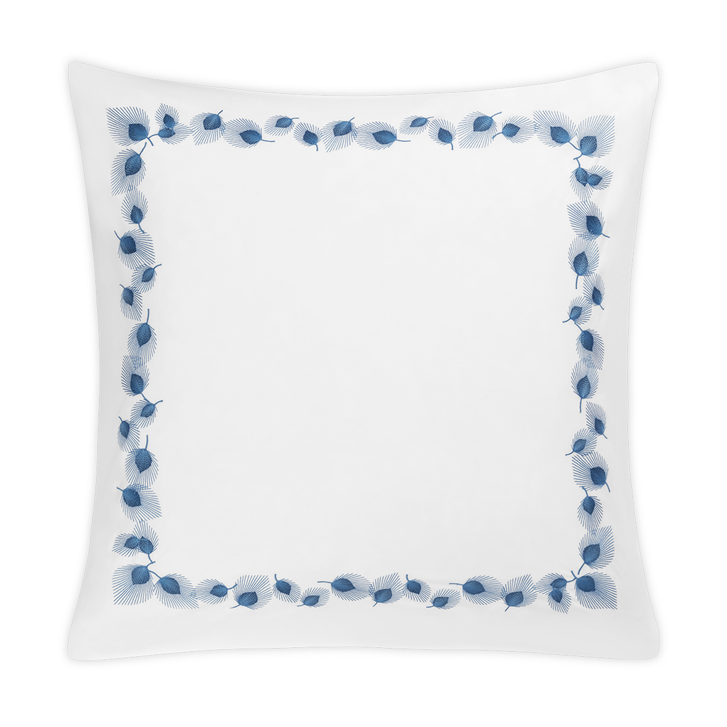 Euro Sham of Matouk Feather Bedding in Navy Color