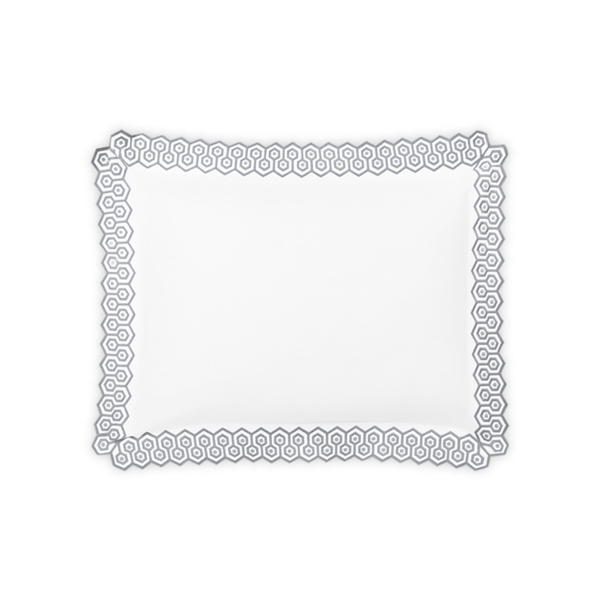 Boudoir Sham of Matouk Felix Bedding in Silver Color