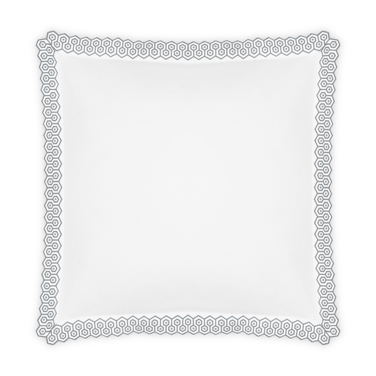 Euro Sham of Matouk Felix Bedding in Silver Color