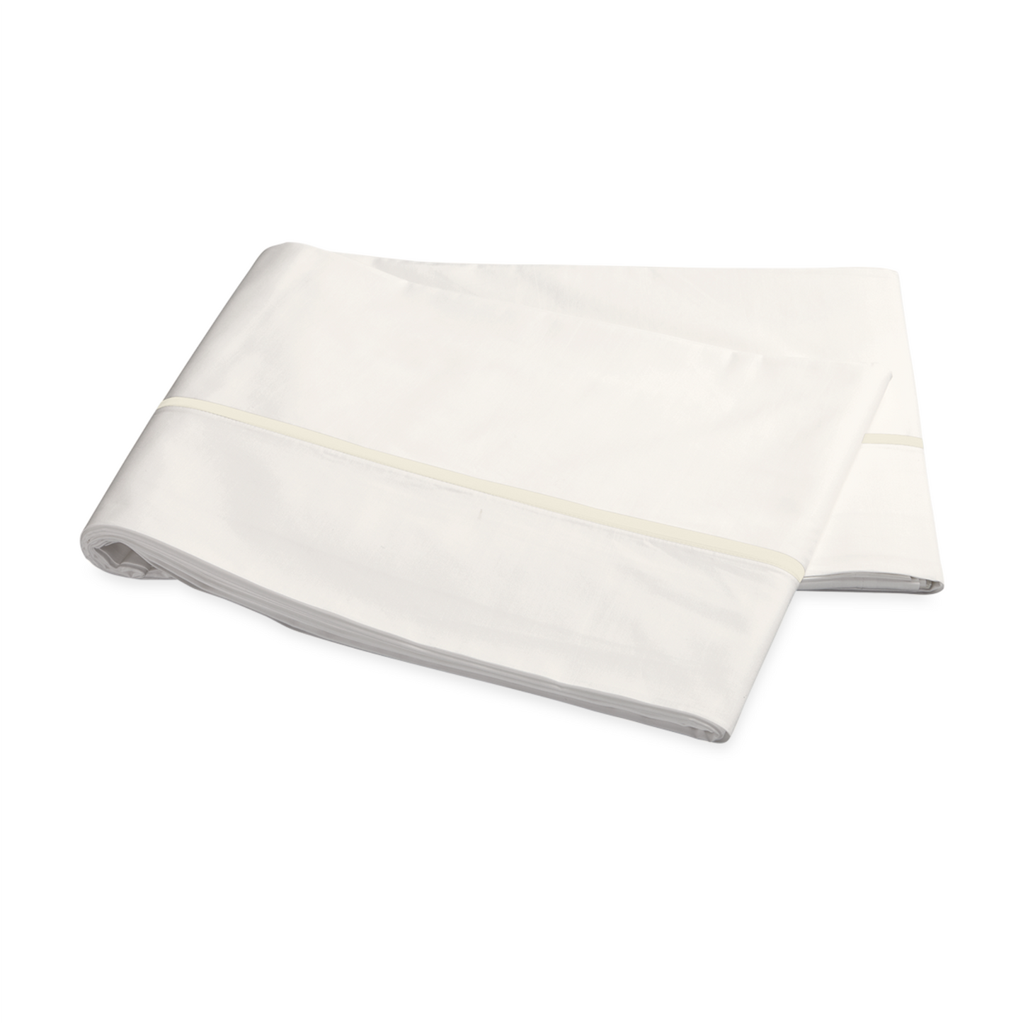 Flat Sheets of Matouk Gatsby Bedding Ivory Ivory Color