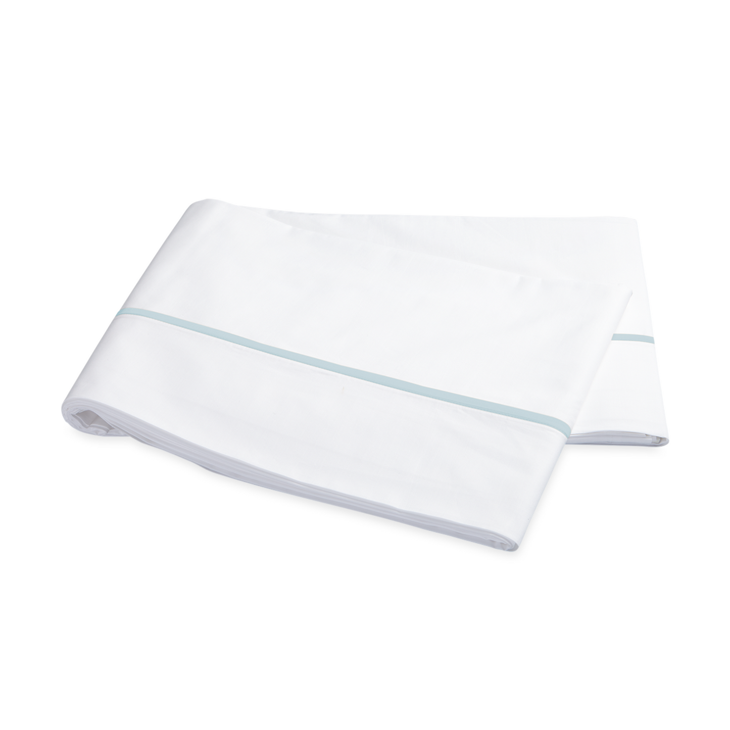 Flat Sheets of Matouk Gatsby Bedding Pool Color
