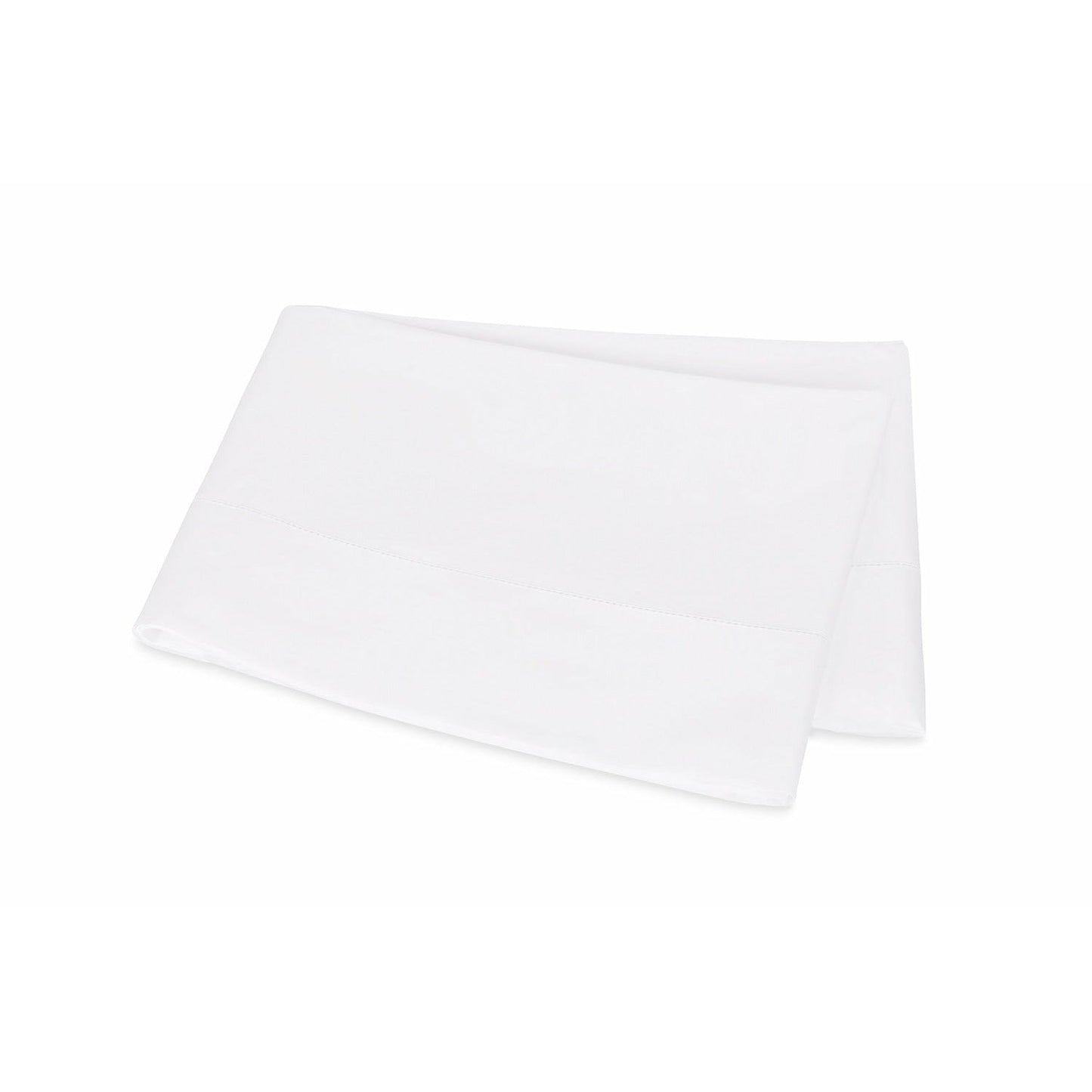 Matouk Gatsby Hemstitch Bedding Flat Sheet White Fine Linens