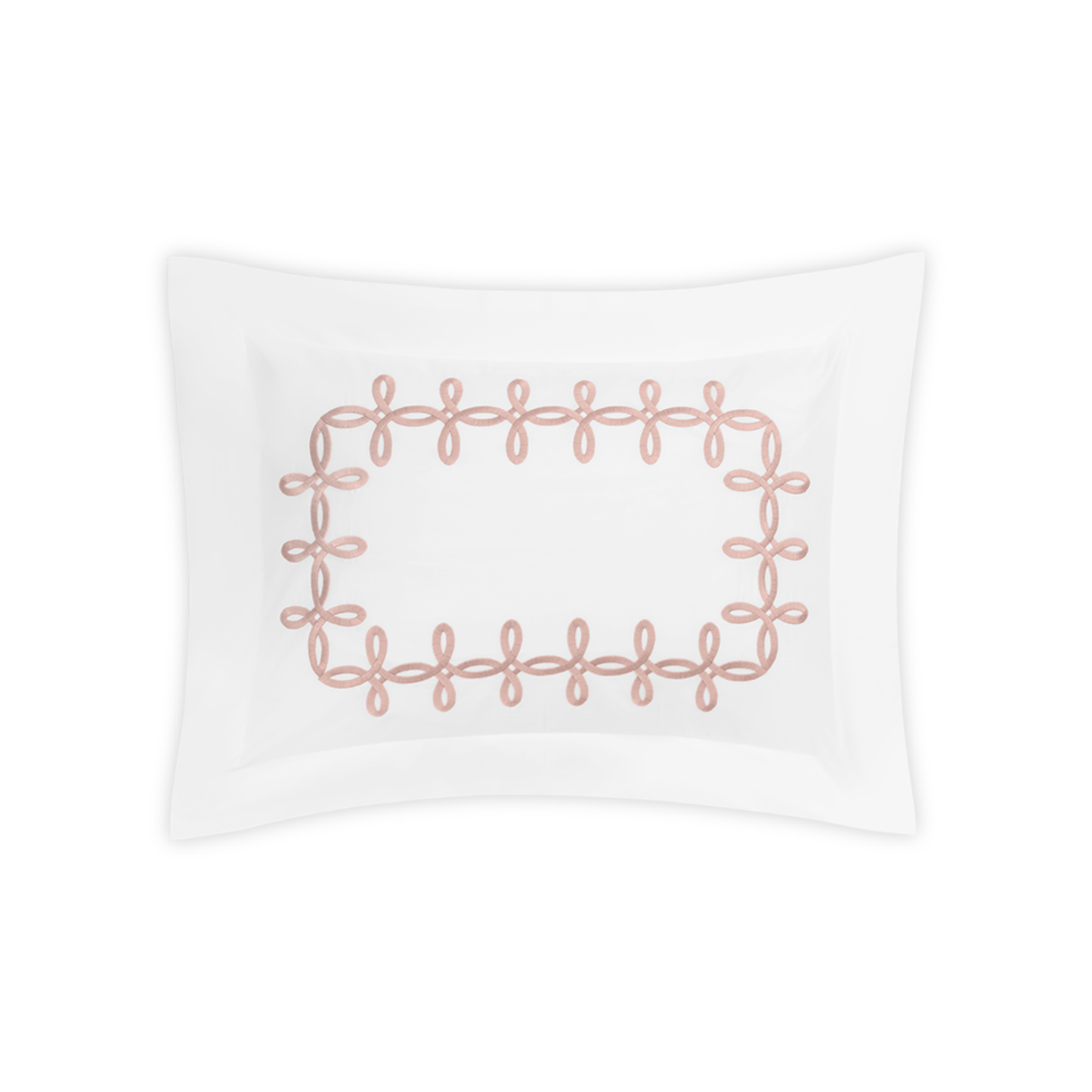 Boudoir Sham of Matouk Gordian Knot Bedding Blush Color