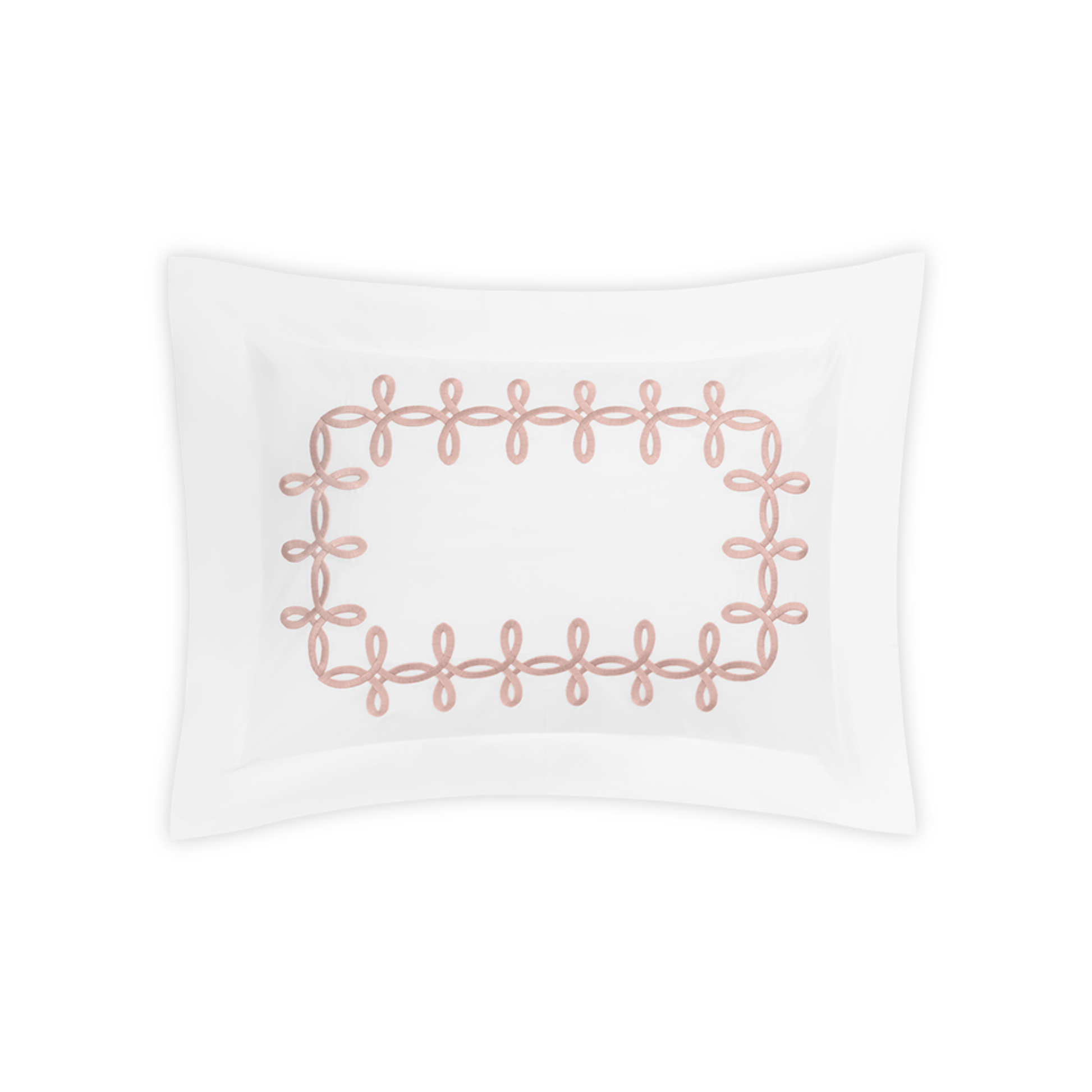 Boudoir Sham of Matouk Gordian Knot Bedding Blush Color