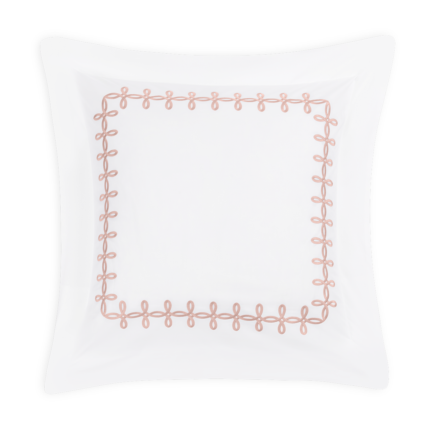 Euro Sham of Matouk Gordian Knot Bedding Blush Color