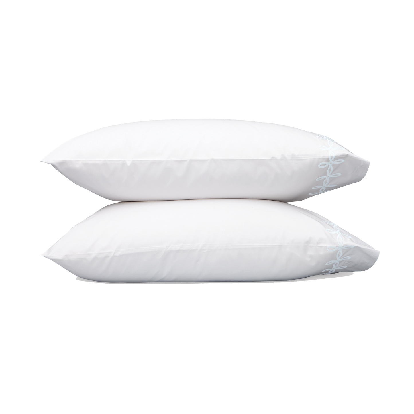 Pair of Pillowcase of Matouk Gordian Knot Bedding Blue Color